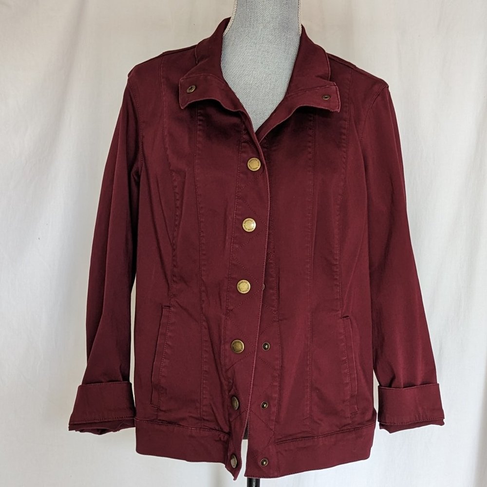 Coldwater Creek womens maroon jacket 16